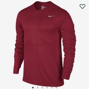 Nike Men’s Red Long Sleeve Dri-Fit Athletic Cut